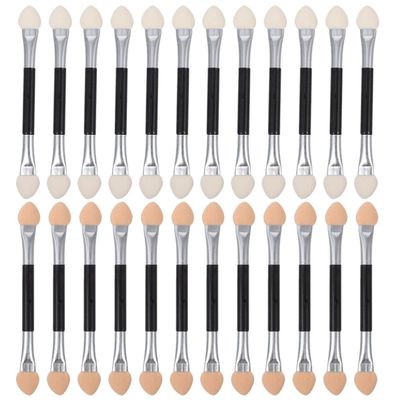 ARTSEWPLY 24pcs Dual-headed Eyeshadow Applicators Versatile Makeup Brushes for Eye Lip and Nose Contouring Easy Use Cosmetic Tools for Travel and Daily Use Random Color