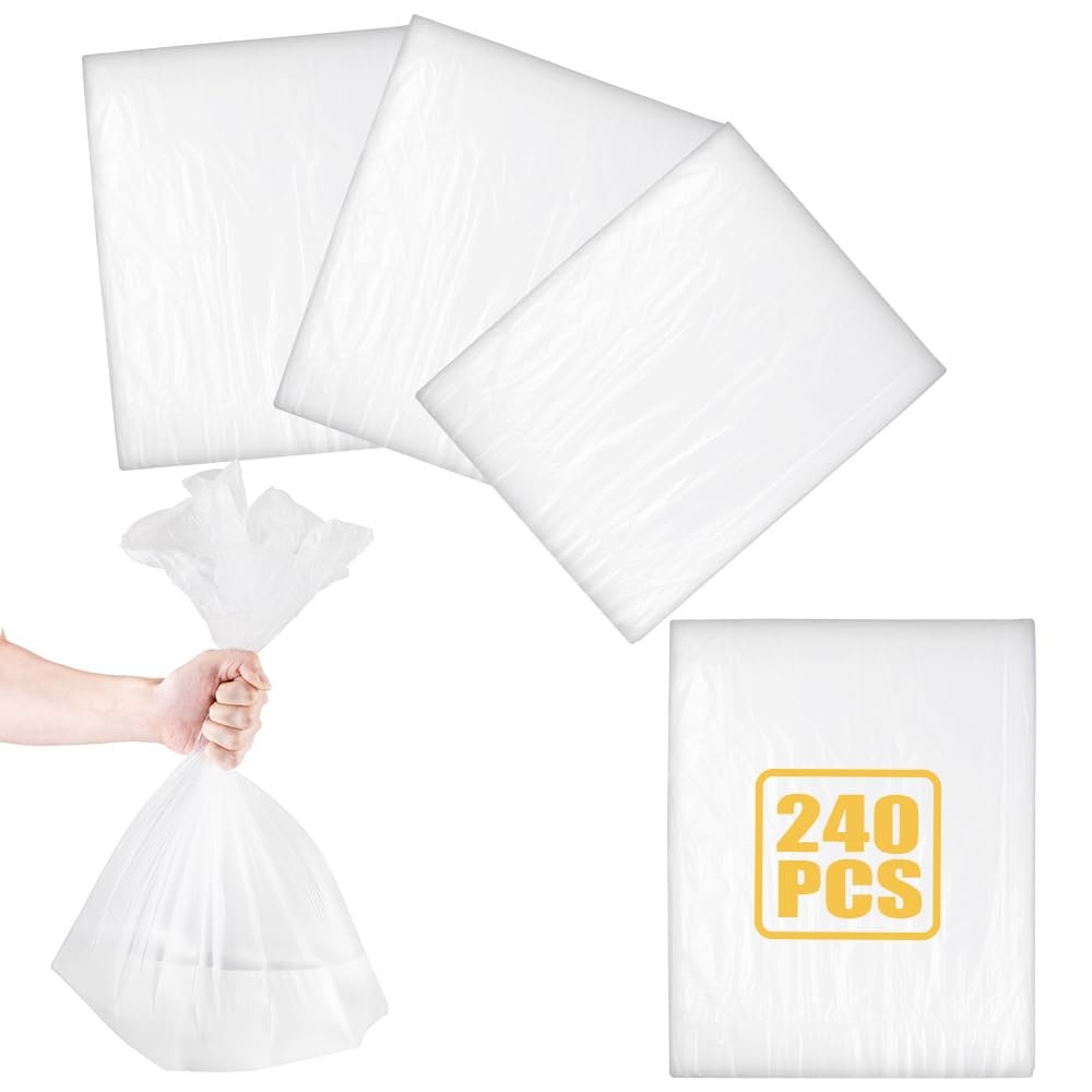 FDKYOEK 240 PCS Disposable Foot Tub Liner, Plastic Transparent Pedicure Liners Disposable Portable Foot Soaking Basin Cover Bags for Foot Bath Spa, Clear