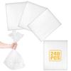 FDKYOEK 240 PCS Disposable Foot Tub Liner, Plastic Transparent Pedicure Liners Disposable Portable Foot Soaking Basin Cover Bags for Foot Bath Spa, Clear view 1