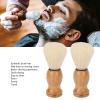 2PCS Shaving Brushes for Men Synthetic Wooden Handle Soft Shaving Brush for Travel Home Use view 2