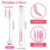 200 Pcs Lash Spoolies with Tube Pink Disposable Mascara Wands with Tube Set 100 Pcs Empty Mascara Tubes 100Pcs Portable Eyelash Spoolies for Eyelash Extensions Lash Applicator Tool view 2