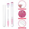 200 Pcs Lash Spoolies with Tube Pink Disposable Mascara Wands with Tube Set 100 Pcs Empty Mascara Tubes 100Pcs Portable Eyelash Spoolies for Eyelash Extensions Lash Applicator Tool view 4