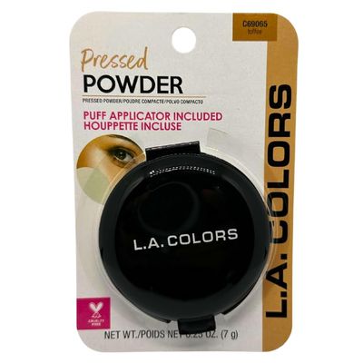 LA Colors Pressed Powder wih Applicator, C69065, Toffee 0.25 Oz