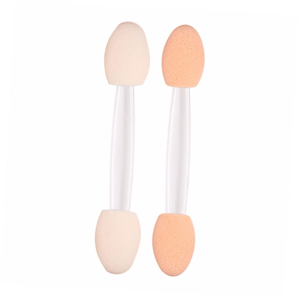 DECOMELODY 30pcs Double-ended Eyeshadow Brush Applicator Tool for Women Brush Heads for Natural to Dramatic Look White