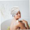 Beaupretty 2pcs Microfiber Hair Towel Super Absorbent Drying Cap Quick-Drying Turban Hair Wrap for Fast for Thick and Curly Bath Essential for Women view 4