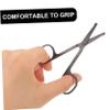 DECOMELODY Stainless Steel Round Tip Scissors for Hair Trimming 2pcs Eyebrow and Nose Hair Scissors Set for Men and Women Portable Grooming Tools view 4
