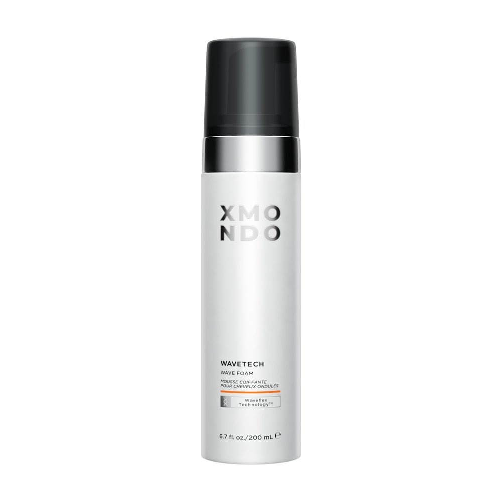 XMONDO Hair Wavetech Wave Foam, Vegan Styling Foam for Wavy Hair with Pro-Vitamin B5 and Nutrients to Hydrate Hair, Enhance Natural Curl Pattern and Fight Frizz, 6.7 Fl. Oz