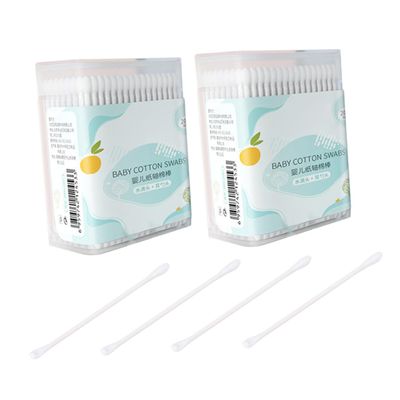 TOGEVAL 400pcs Ear Cleaning Cotton Swabs Gentle Multi-purpose Cotton Sticks for Ear and Nose Cleaning Ultra-fine Swabs for Safe Daily Use