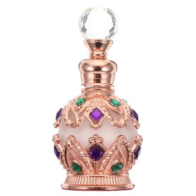 LOORGVEL Elegant Perfume Storage Bottle Vintage Embedded Container for Essential Oils Travel-friendly Decorative Holder for Bathroom Vanity Display