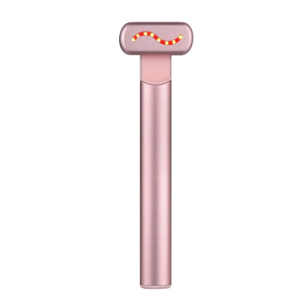 4-in-1 Facial Device with Red Light Therapy  Anti-Aging, Skin Rejuvenation, Pore Cleaner, Microcurrent Tool  USB Rechargeable & Travel-Friendly