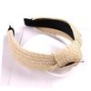 TOGEVAL 4pcs Knotted Headband Decorative Raffia Hairbands and Light for Parties Dances and Everyday Wear Chic and Stylish Hair Accessories for Women view 2