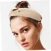 TOGEVAL 4pcs Knotted Headband Decorative Raffia Hairbands and Light for Parties Dances and Everyday Wear Chic and Stylish Hair Accessories for Women view 3