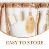 ASAKKURA 2pcs Sisal Exfoliating Bath Brush Set Ergonomic Body Scrubber for Deep Cleaning Bath Brushes for Smooth Skin Shower Accessory for Body Scrubbing view 4