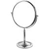 8 Inch Double-Sided Brass Countertop Makeup Mirror, 1X & 3X/5X/7X/10X Magnification, 360 Rotating Vanity Mirror, Gold Finish(Chrome,7X) view 1