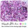 DAGEDA Purple Body Glitter Gel, Holographic Face Glitter Body Gel Rave Party Accessories, Chunky Glitters for Face Hair Nails, Cosmetic Laser Powder Festival Sequins Paint Makeup view 3