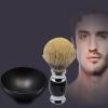 ACHANHUAI Wooden Handle Vintage Hand Brush Shaving Set Shaving Brush Beard Soap Bowl Foam Brush Cleansing Brush view 3
