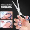 12pcs Hair Cutting Scissors Kit Stainless Steel Shears, Hairdressing Cape, Clips, Combs Set for Salon or Home Use view 3