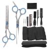 12pcs Hair Cutting Scissors Kit Stainless Steel Shears, Hairdressing Cape, Clips, Combs Set for Salon or Home Use view 4