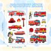 10 Sheets Fire Truck Temporary Tattoos for Kids Firefighter Birthday Party Supplies, Steam Train Railroad Themed Stickers, Classroom Rewards Stickers for Classroom Rewards Gifts view 3