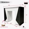 Modern Nail Table for Salon  Manicure Desk with Quartz Top, MDF Wood, Armrest & 360 Wheels  White and Gray Station for Nail Techs (Espresso) view 3