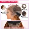 4/27 Honey Blonde Ombre Lace Front Wig Human Hair 13x6 HD Highlight Body Wave Lace Frontal Wigs Glueless Wigs Pre Plucked with Baby Hair 180 Density 24Inch view 3