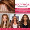 4/27 Honey Blonde Ombre Lace Front Wig Human Hair 13x6 HD Highlight Body Wave Lace Frontal Wigs Glueless Wigs Pre Plucked with Baby Hair 180 Density 24Inch view 4