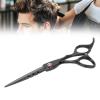 6 Inch Stainless Steel Beard Trimming Scissors, Tension Hairdressing Clippers, accurate for Neat Haircuts, Ergonomic, Ideal for Home Salon or Barber Use (Black) view 2