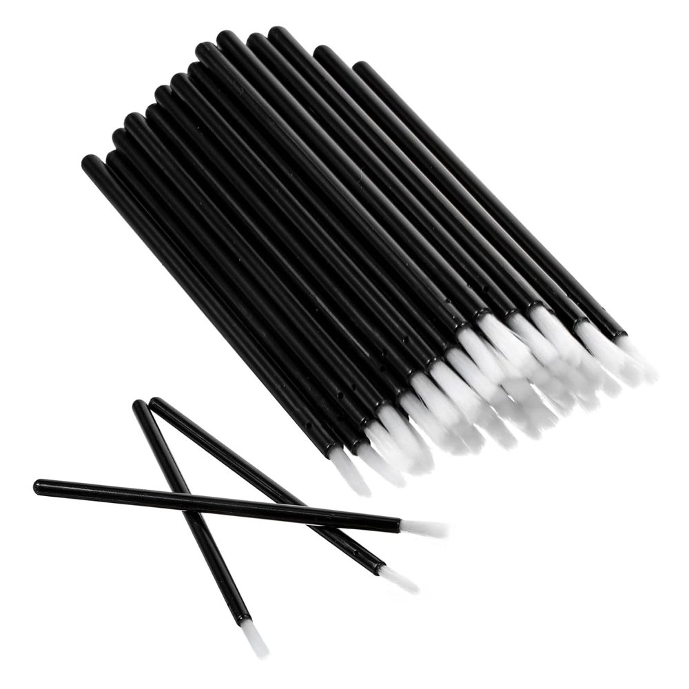 50 disposable lip color brushes Lipstick gloss applicator Hollow lip brush Portable cosmetic beauty tools, disposable nail oil, Cookie paint, Cookie, color burush