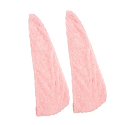 Beavorty 2pcs Coral Fleece Hair Towel Turbans for Women Quick Drying Hair Wraps Absorbent and Comfortable for Bathroom and Beauty Salon Use
