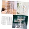 ABOOFAN 2pcs Multi-tier Rotating Makeup Organizer Transparent Storage Box for Cosmetics Jewelry Space-saving Vanity Holder Easy view 3