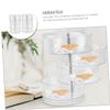 ABOOFAN 2pcs Multi-tier Rotating Makeup Organizer Transparent Storage Box for Cosmetics Jewelry Space-saving Vanity Holder Easy view 4