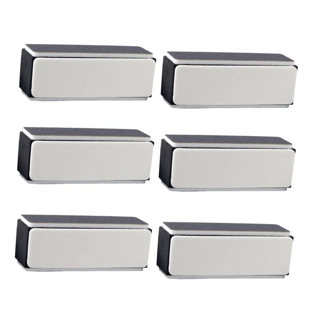 VALICLUD 6Pcs Four Sided Nail Durable Board Nail Files for Natural Nails Soft Sponge Nail Sanding Blocks for DIY Manicure Portable Nail Tools Grey