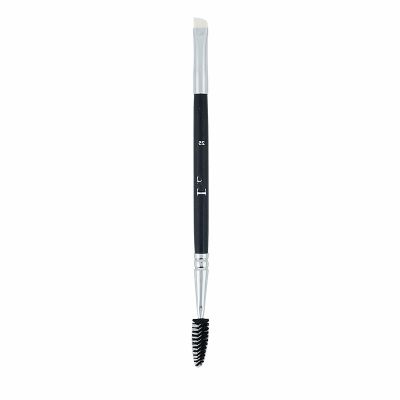 Double-ended eyebrow brush, eyelash curl, spiral brush, portable beginner bevel eyeliner brush, 2-in-1 thrush artifact makeup brush