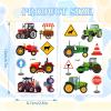 10 Sheets Tractor Temporary Tattoos for Kids,Farm & Construction Themed Party Supplies, Birthday Decorations, Tattoo Stickers for Boys & Girls, Classroom Rewards, Carnival Prizes view 3