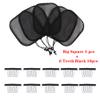 5 Pcs Hair Net for Wig Making Afro Puff Drawstring Ponytail And Afro Hair Bun - Black Glueless Ponytail Hairnet with 10 Pcs Wig Combs - Adjustable Strap Afro Hair Bun Weaving Net For Women (L/Square) view 2