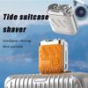 2025 New Portable Rotary Double-Ring Electric Shavers, Mini Double-Head Electric Shavers, Waterproof Shaver, Trend Suitcase Shaver, Easy to Clean, Suitable for Home Travel (White) view 3