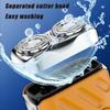 2025 New Portable Rotary Double-Ring Electric Shavers, Mini Double-Head Electric Shavers, Waterproof Shaver, Trend Suitcase Shaver, Easy to Clean, Suitable for Home Travel (White) view 4