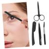 PENIKOKO 1set Eyebrow Grooming Kit Stainless Steel Trimming Tools Scissors Tweezers Brush and for Precise Eyebrow Shaping Salon view 3