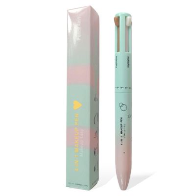 4 In 1 Makeup Pen Multifunctional Makeup Pen with Eyeliner, Lip Liner, Eyebrow Pencil, and Highlighter Portable Travel Easy-To-Apply Pencil 4 In 1
