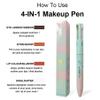 4 In 1 Makeup Pen Multifunctional Makeup Pen with Eyeliner, Lip Liner, Eyebrow Pencil, and Highlighter Portable Travel Easy-To-Apply Pencil 4 In 1 view 4