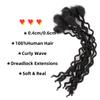 0.6cm Thickness Real Human Hair Dreadlock Extensions 10 Inch 10 Strands Full Handmade Permanent Curly Locs Extensions Human Hair Can Be Dyed and Bleached view 4