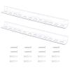 2 Pcs Acrylic Wall Mounted Shear Holder with Screws Salon Shear Holder 12 Slot Shear Organizer for Dogs and Cats Beauty Salon Barber Store Office Home, 15.75" Wide 0.12" Thick view 1