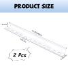 2 Pcs Acrylic Wall Mounted Shear Holder with Screws Salon Shear Holder 12 Slot Shear Organizer for Dogs and Cats Beauty Salon Barber Store Office Home, 15.75" Wide 0.12" Thick view 2