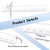 2 Pcs Acrylic Wall Mounted Shear Holder with Screws Salon Shear Holder 12 Slot Shear Organizer for Dogs and Cats Beauty Salon Barber Store Office Home, 15.75" Wide 0.12" Thick view 3
