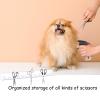 2 Pcs Acrylic Wall Mounted Shear Holder with Screws Salon Shear Holder 12 Slot Shear Organizer for Dogs and Cats Beauty Salon Barber Store Office Home, 15.75" Wide 0.12" Thick view 4