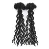 0.4 cm Curly Wave Loc Extensions Human Hair 14 Inch 10 Strands Dreadlock Extensions for Man/Women Handmade Permanent Locs Extensions Can Be Dyed Bleached Twisted view 2