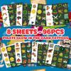 96 PCS Pirate Pre-Cut Luminous Glow in the dark Temporary Tattoos for Kids view 3