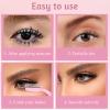 4 Pcs Folding Eyelash Comb, Eyelash Comb, Eye lash Separator Tool, Lash and Brow Makeup Applicator Brush, Folding Eyelashcomb Separator with Stainless Steel for Eyelashes Makeup Extensions(Black,Pink) view 4
