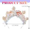 JAKAWIN Light Up Tiara Silver Mermaid Costume Crown for Women view 4