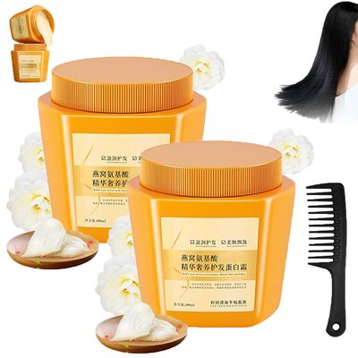 Amino Acid Essence Luxury Nourishing Hair Protein Cream, Bird Nest Amino Acid Hair, Birds Nest AminoAcid Essence Luxury Nourishing Hair Protein Cream for Curly Hair (1000ml)